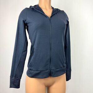 Decathlon Women’s S Navy Kalenji Full Zip Hoodie Performance Wear Lightweight